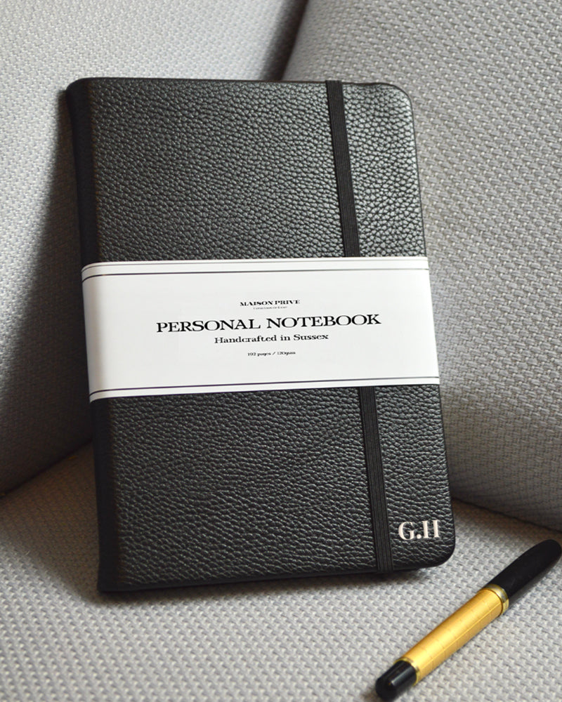 BLACK LEATHER NOTEBOOK A5