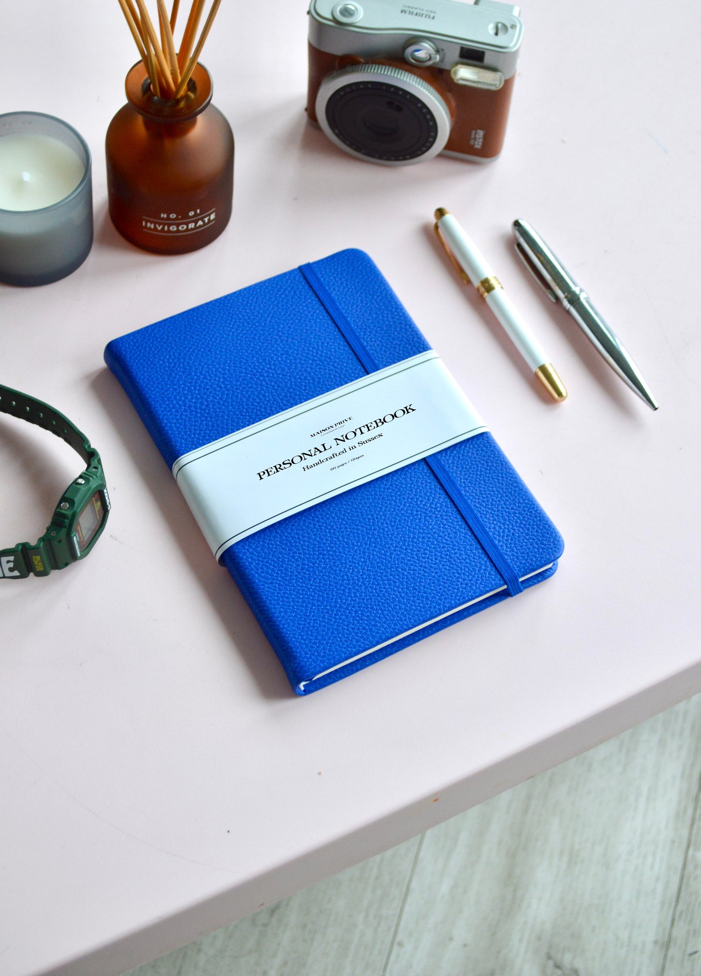 BLUE LEATHER NOTEBOOK A5
