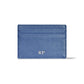 CARD HOLDER IN BLUE SAFFIANO LEATHER