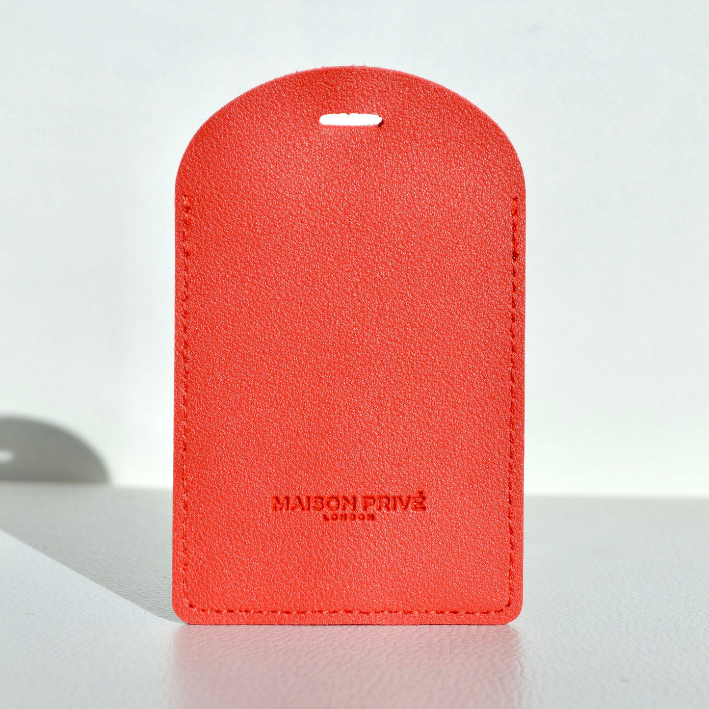 LUGGAGE TAG IN RED SAFFIANO LEATHER