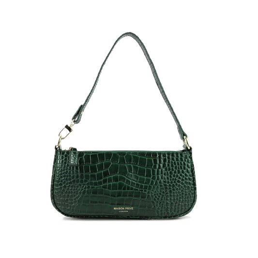 ECLIPSE BAG IN GREEN CROC LEATHER