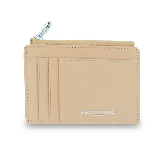 ZIP WALLET IN NUDE SAFFIANO LEATHER